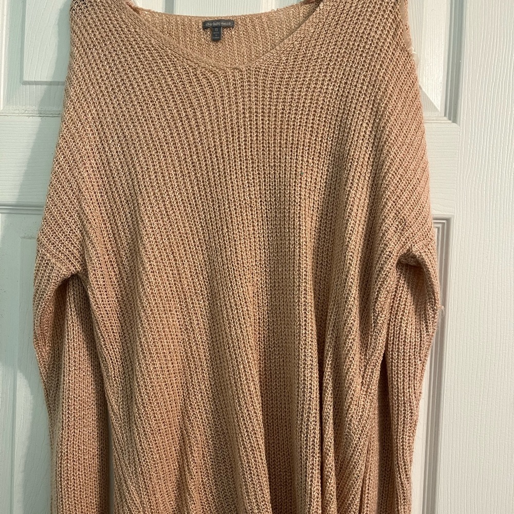 Long Sleeve Tan Sweater